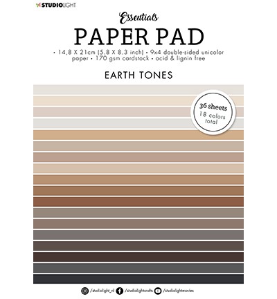 Studio Light Paper Pad A5 Earth Tones Essentials Nr. 51 SL-ES-PP51