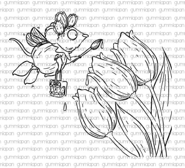 Gummiapan Stempelgummi Tulpenfee / Tulip Fairy 23100210