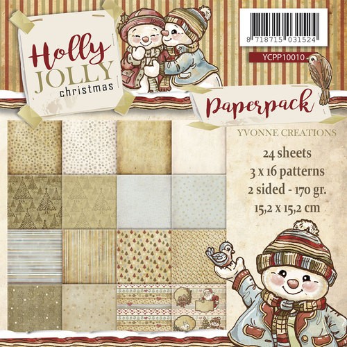 Yvonne Creations Paperpack 15,2 cm x 15,2 cm Holly Jolly YCPP10010