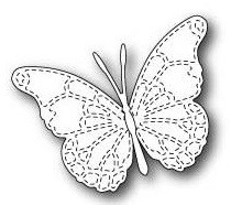 Memory Box Stanzform Schmetterling gestickt / Stitched Vivienne Butterfly 99271