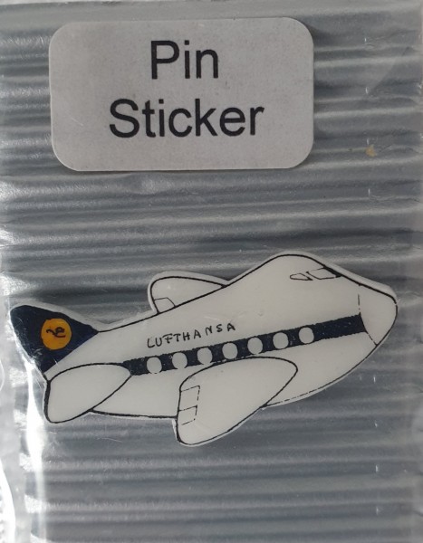Pin-Sticker Flugzeug 2,8 cm x 1,3 cm FLUGZEUG-Nr.4