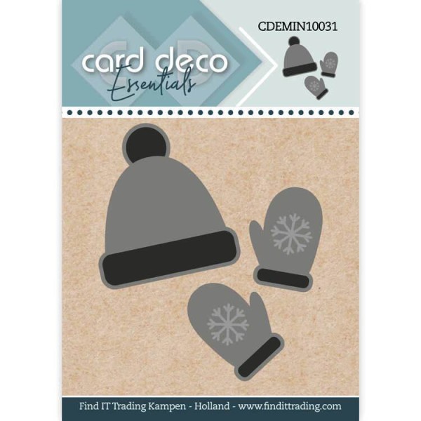 Card Deco Essentials Stanzform MINI Handschuhe u. Mütze / Winter Wear CDEMIN10031
