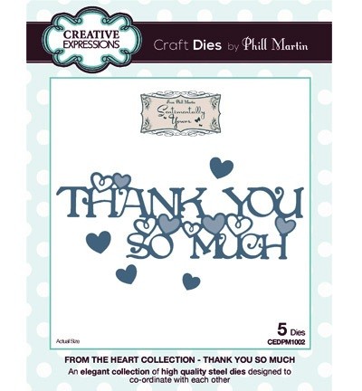 Creative Expressions Stanzform ' THANK YOU SO MUCH ' CEDPM1002