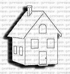Gummiapan Stanzform kleines Haus / Litet Hus D211107
