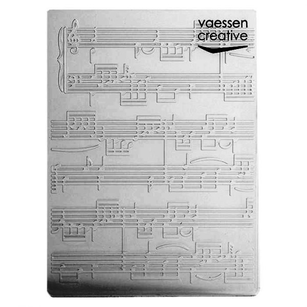 Vaessen Prägefolder 10,8 cm x 14,6 cm Musik-Notenblatt 100605-003