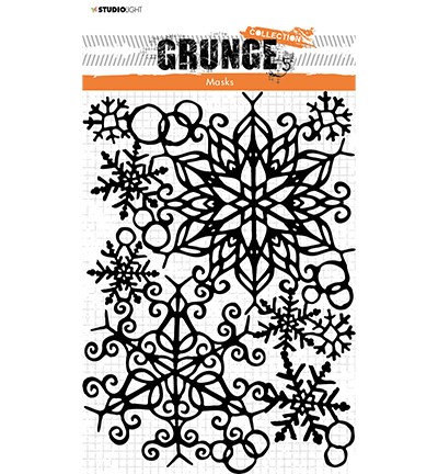 Studio Light Mask Stencil A5 Grunge Collection SNOWFLAKES Nr. 52 SL-GR-MASK52