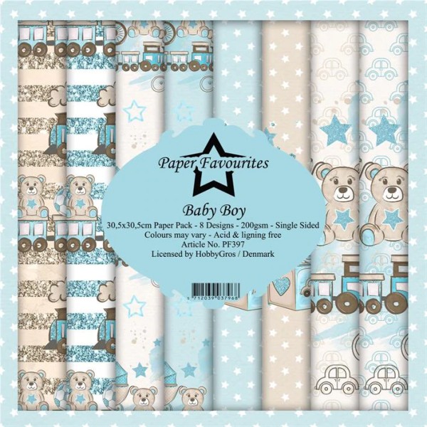 Paper Favourites Paperpad 12 " x 12 " BABY BOY PF397