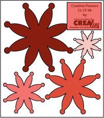 Crealies Creative Flowers # 8 ( rot ) CLCF-08