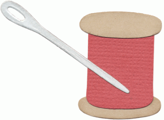 Quickutz Stanzform Nadel u. Garn-Spule / needle & thread KS-1012