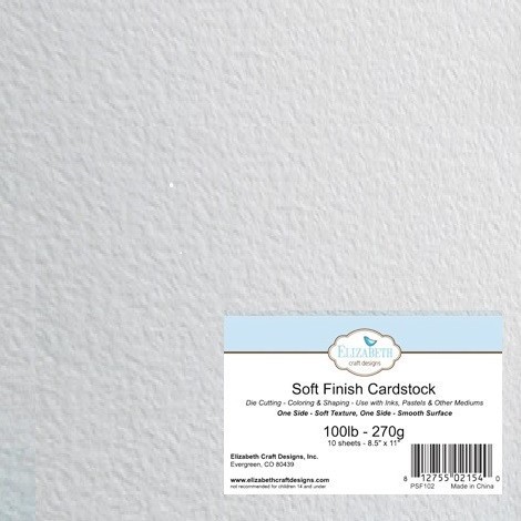 Elizabeth Craft Soft Finish Cardstock 8,5 " x 11 " ( 10 Blatt ) 270 gr. PSF102