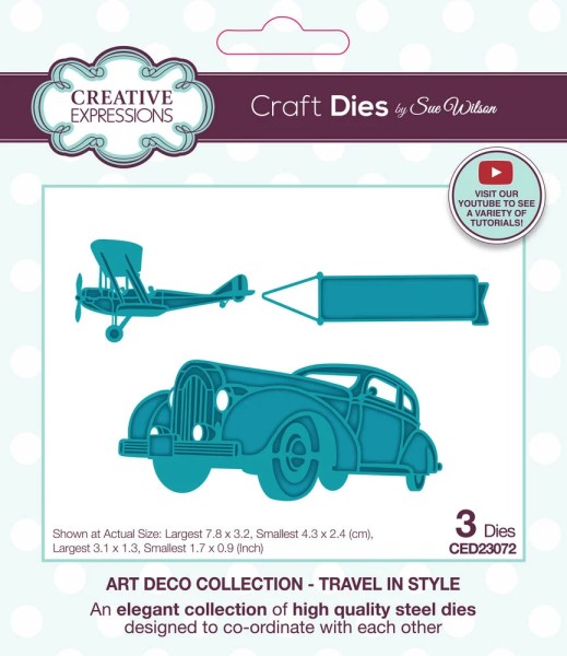 Creative Expressions Stanzform Art Deco Collection - tRAVEL IN STYLE CED23072
