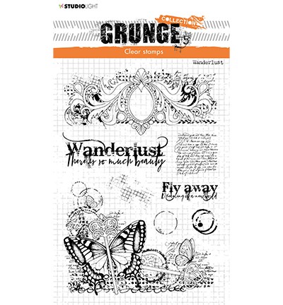 Studio Light Clearstempel-Set WANTERLUST Grunge Collection Nr. 228 SL-GR-STAMP228