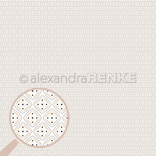 Alexandra Renke Designpapier ' Muster Ornament-Rauten ' 10.2973