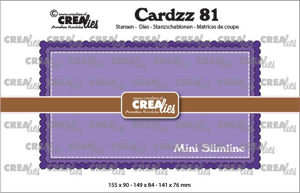 Crealies Stanzform Cardzz Nr. 81 MINI Slimline A CLCZ81