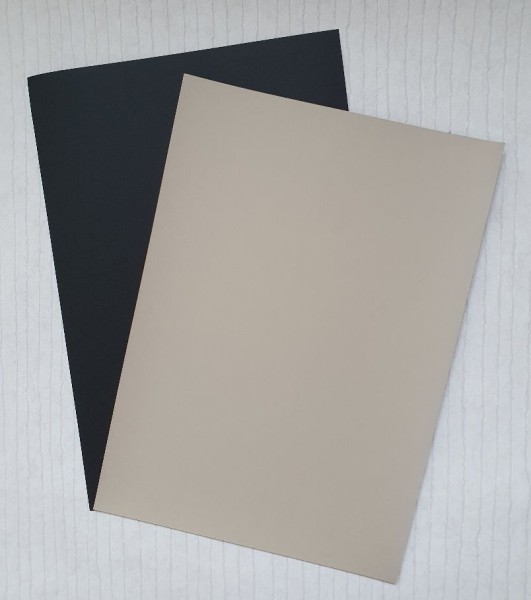 Nellie A4-Papier zwei-farbig SCHWARZ - HELLBRAUN / Duo-Papier Incire ( 1 Blatt ) IC3012