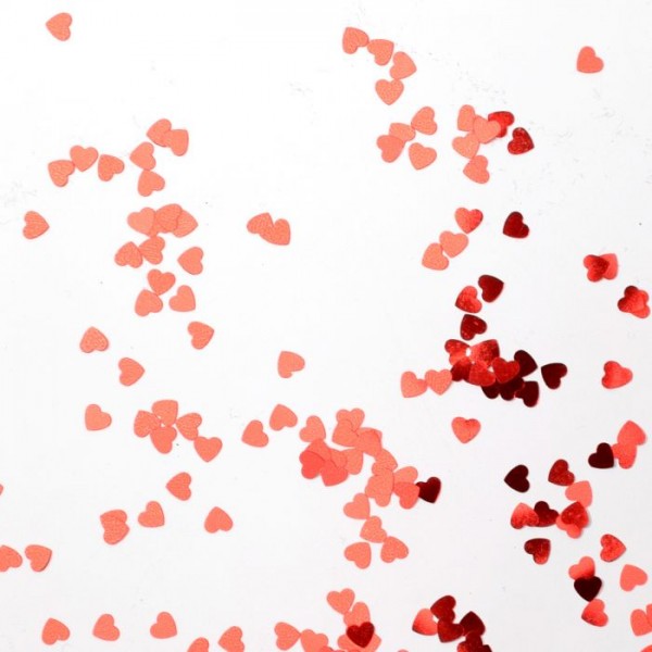 Vaessen Glitter Herzchen rot 5 mm 21993