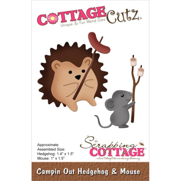 CottageCutz Stanzform Campin' Out Hedgehog & Mouse CC-936