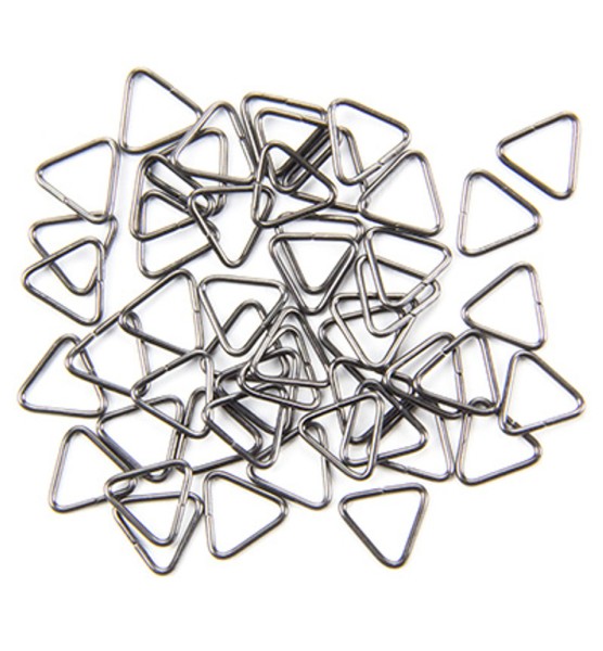 Hobby Crafting Fun Jump Ring Triangle ANTHRACITE ( 50 x ) 12093-9312