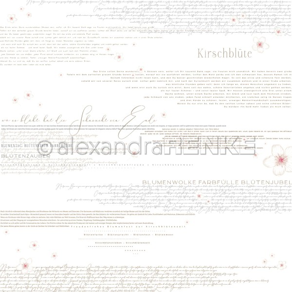 Alexandra Renke Designpapier ' Typographie Kirschblüte ' 10.3077