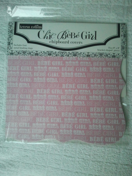 Teresa Collins Chic Bebe Girl Chipboard Covers 9 " x 9 " BG1115