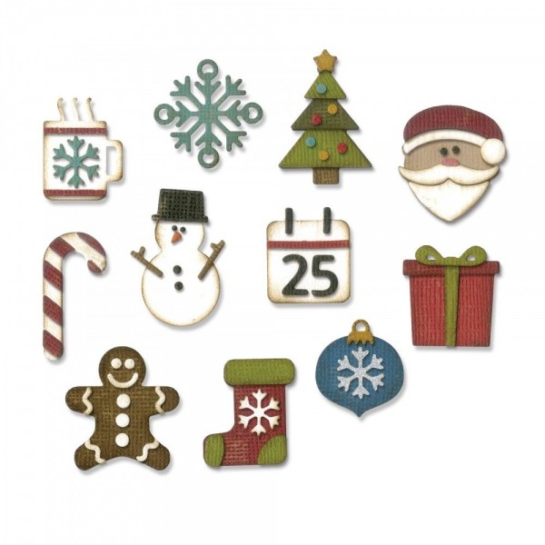 Sizzix Thinlits Stanzform Weihnachts-Symbole Mini / Mini Christmas Things 662418