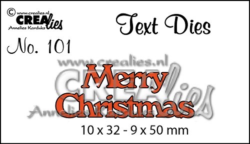 Crealies Stanzform Text Merry Christmas CLTD101