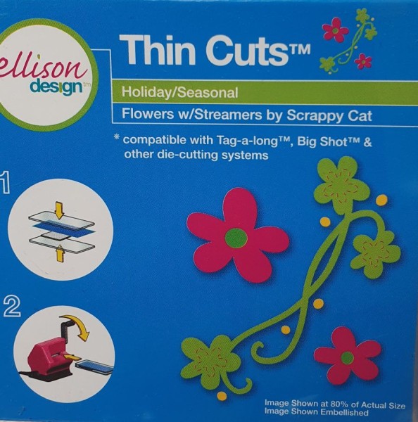 Ellison Design Stanzform Thin Cuts Blume mit Stil / flower w/streamers 22768