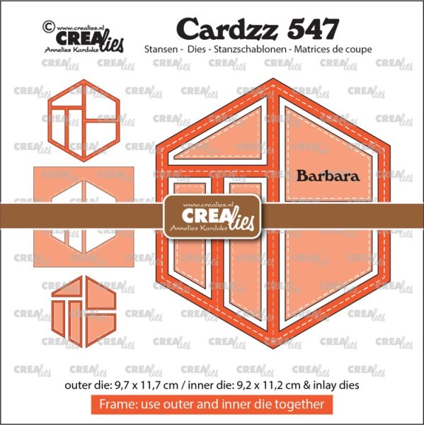Crealies Stanzform Cardzz Nr. 547 Frame & Inlays Barbara CLCZ547