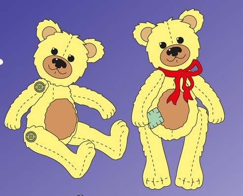 Lene Stanzform Teddybär / Teddy Bear BLD1201