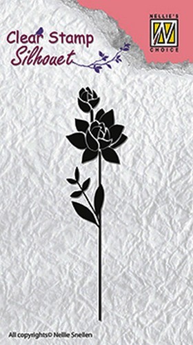 Nellie Clearstempel Silhouette Blume 11 / Flower 11 SIL017