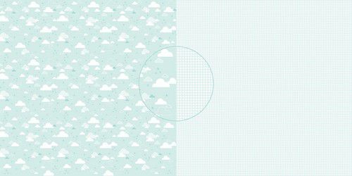 Dini Design Scrapbook-Papier SUGARBLUE Clouds - Gingham 4028