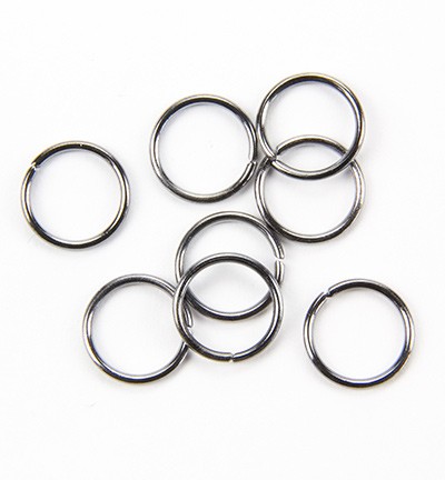 Hobby and Crafting Fun Ring rund anthracite 15 mm ( 8 x ) 12116--1614