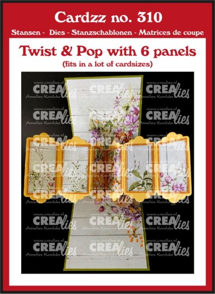 Crealies Stanzform Cardzz Nr.310 Twist & Pop B with 6 Panels CLCZ310