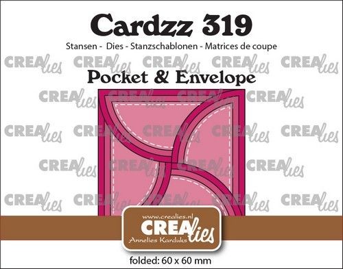 Crealies Stanzform Cardzz Nr. 319 Tasche und Umschlag – Kreis / Pocket & Envelope with 4 half circle