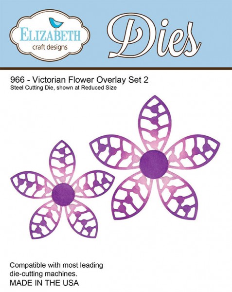 Elizabeth Craft Stanzform Blumen / Victorian Flower Overlay Set 2 966