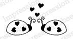 Impression Obsession Cling Stempel Marienkäfer mit Herzen / Ladybug Love B9529
