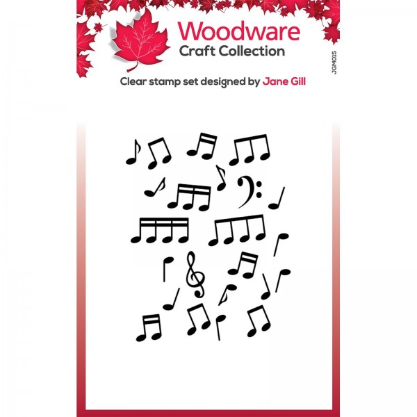 Creative Expressions Woodware Clear Stempel Mini Music Background JGM015