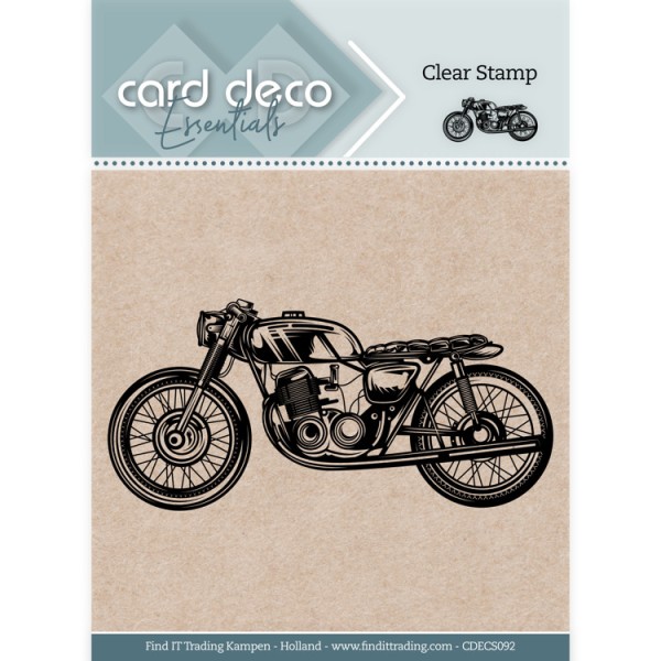 Card Deco Essentials Clearstempel Motorrad CDECS092
