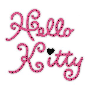 Sizzix Stanzform BIGZ Hello Kitty Schriftzug / phrase Hello Kitty w/ heart 655805
