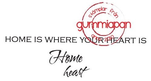 Gummiapan Stempelgummi Home is where your heart is 18010108