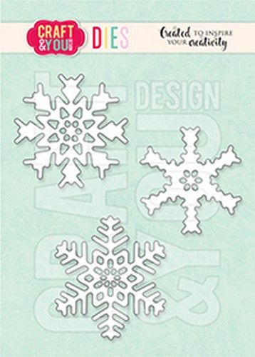 Craft & You Design Stanzform Schneeflocken / Set of Snowflakes CW156