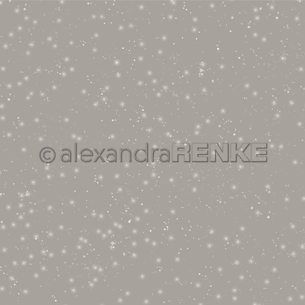 Alexandra Renke Designpapier ' Graubeiger Sternenschneehimmel dunkel ' 10.2881