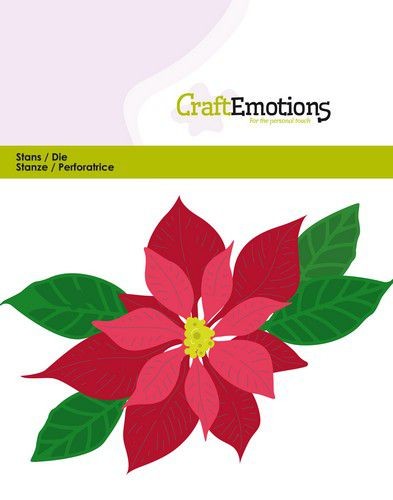 CraftEmotions Stanzform Blume Weihnachtsstern / Poinsettia 115633/0432