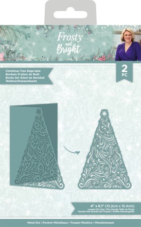 Crafter's Companion Stanzform Frosty and Bright Metal Die Christmas Tree Edge'able S-FRBR-MD-CTED