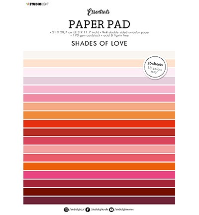 Studio Light Papierpad A4 SHADES OF LOVE Essentials Nr. 70 SL-ES-PP70