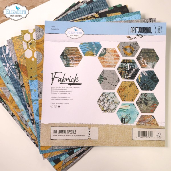 Elizabeth Craft Scrapbook-Papierblock FABRICK C008