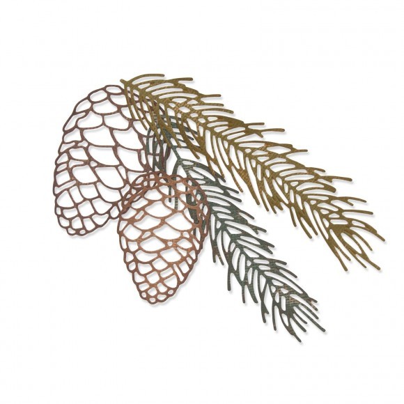 Sizzix Stanzform Thinlits Tannenzapfen-Zweig / Pine Branch 664228