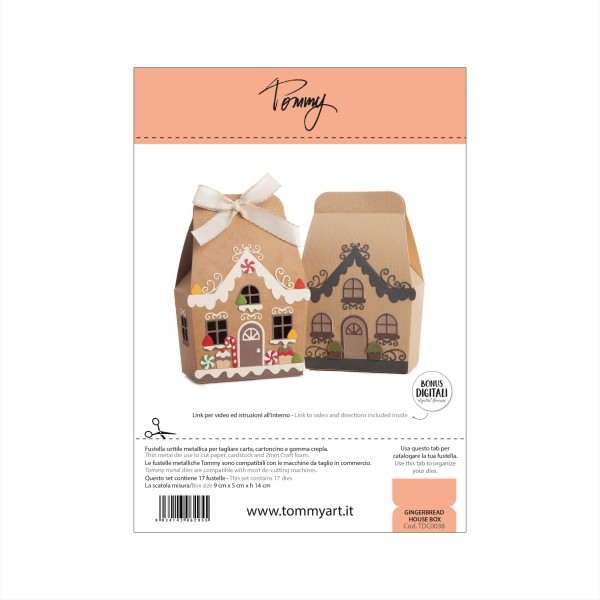 Tommy Art Stanzform Lebkuchenhaus-Box / Gingerbread House Box TDC0038