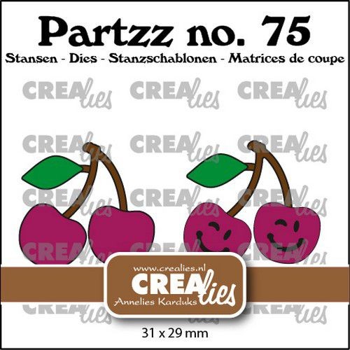 Crealies Stanzform Partzz Nr.74 Kirschen groß / Cherries large CLPartzz75