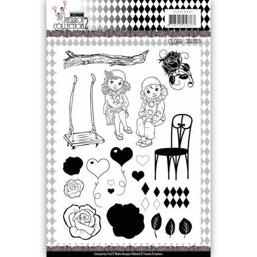 Yvonne Creations Clear Stempelset Pretty Pierrot 3 YCCS10047